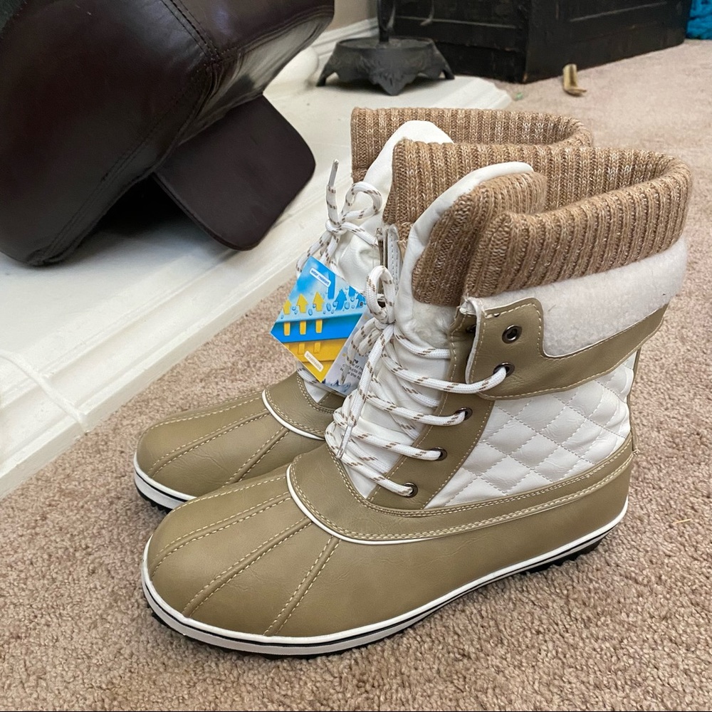 Women's Mid Calf Waterproof Winter Snow Boots